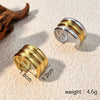 Stainless Steel Ring Natural Geometric Heart Shape Electroplating Jewelry