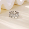 Stainless Steel Ring Snake Shaped Flower Geometric Electroplated Female Stylish Ring