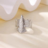 Stainless Steel Ring Snake Shaped Flower Geometric Electroplated Female Stylish Ring