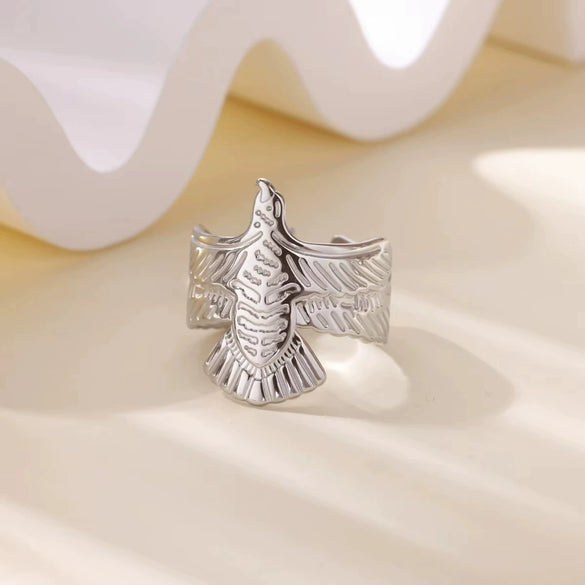 Stainless Steel Ring Snake Shaped Flower Geometric Electroplated Female Stylish Ring