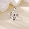 Stainless Steel Ring Snake Shaped Flower Geometric Electroplated Female Stylish Ring