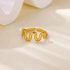 Stainless Steel Ring Snake Shaped Flower Geometric Electroplated Female Stylish Ring