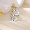 Stainless Steel Ring Snake Shaped Flower Geometric Electroplated Female Stylish Ring