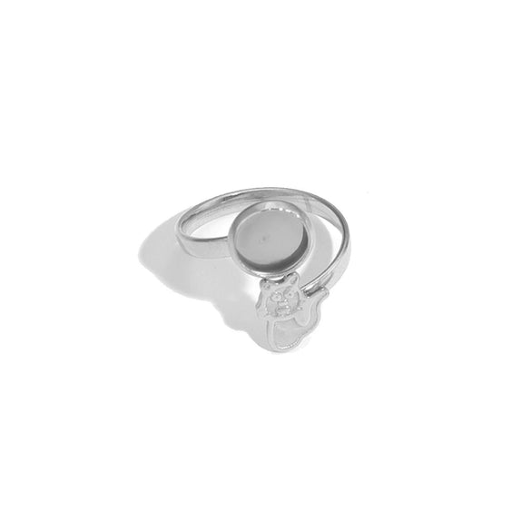 Stainless Steel Ring Tray Twisted Adjustable Geometric Electroplated Handmade Jewelry Accessories