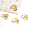 Stainless Steel Ring Tray Twisted Adjustable Geometric Electroplated Handmade Jewelry Accessories