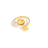 Stainless Steel Ring Tray Twisted Adjustable Geometric Electroplated Handmade Jewelry Accessories
