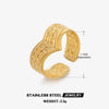 Stainless Steel Ring V Design Opening Adjustable Electroplated With Letters Numbers Text For Women