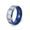 Stainless Steel Ring With Roman Numeral Pattern Vacuum Electroplated Unisex Jewelry