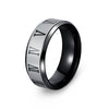 Stainless Steel Ring With Roman Numeral Pattern Vacuum Electroplated Unisex Jewelry