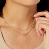Stainless Steel Ringlinked Doublelayer Niche Design Sense Titanium Steel Necklace With Geometric Pattern Electroplated