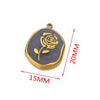 Stainless Steel Rose Enamel Jewelry Pendant For Women Diy Handmade Accessories With Electroplating