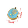 Stainless Steel Rose Enamel Jewelry Pendant For Women Diy Handmade Accessories With Electroplating