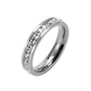 Stainless Steel Rose Gold Geometric Ring Minimal Electroplated Starry Couple Band Unisex Fashion Jewelry
