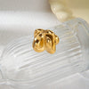 Stainless Steel Rose Open Ring For Women With Electroplating Treatment
