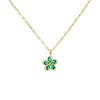 Stainless Steel Rotating Flower Animal Zodiac Full Diamond Unisex Necklace