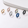 Stainless Steel Rotating Ring With Geometric Pattern And Electroplating For Men And Women