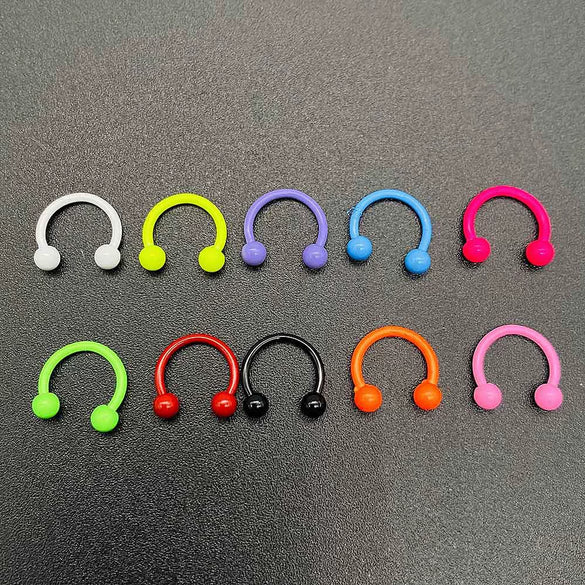 Stainless Steel Round Baking Paint Nose Ring And Ear Bone Nail Body Piercing Jewelry