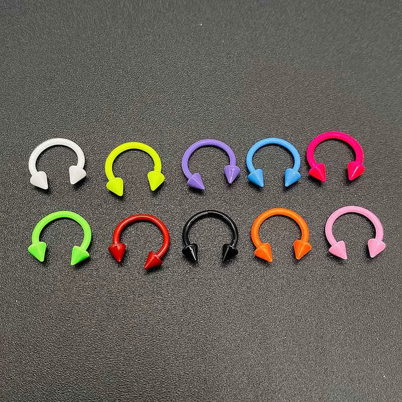 Stainless Steel Round Baking Paint Nose Ring And Ear Bone Nail Body Piercing Jewelry