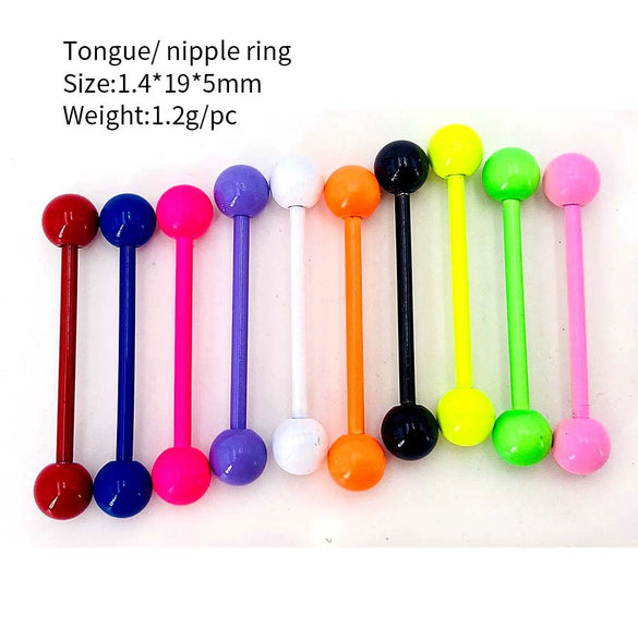Stainless Steel Round Baking Paint Nose Ring And Ear Bone Nail Body Piercing Jewelry