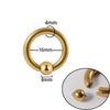 Stainless Steel Round Ball Clip Punk Stylish Electroplated Unisex Nose Ring Earring