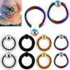 Stainless Steel Round Ball Clip Punk Stylish Electroplated Unisex Nose Ring Earring