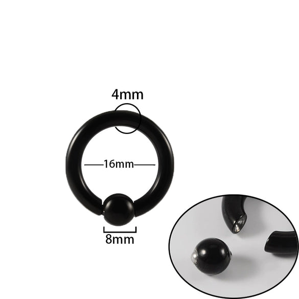 Stainless Steel Round Ball Clip Punk Stylish Electroplated Unisex Nose Ring Earring