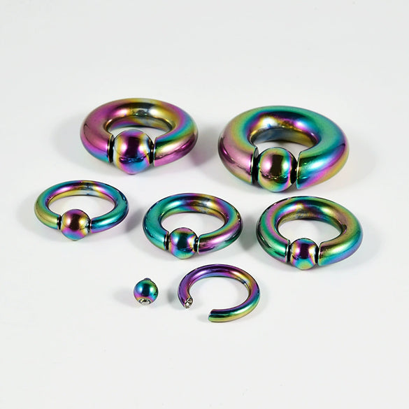 Stainless Steel Round Ball Clip Punk Stylish Electroplated Unisex Nose Ring Earring