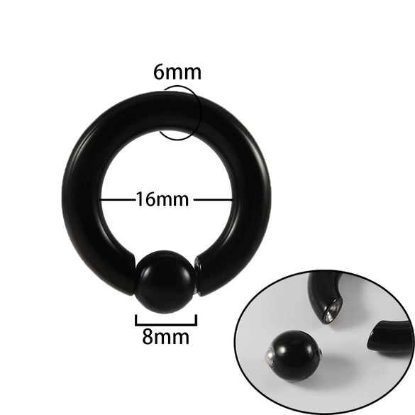 Stainless Steel Round Ball Clip Punk Stylish Electroplated Unisex Nose Ring Earring