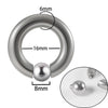 Stainless Steel Round Ball Clip Punk Stylish Electroplated Unisex Nose Ring Earring