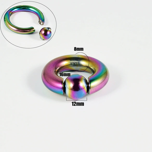 Stainless Steel Round Ball Clip Punk Stylish Electroplated Unisex Nose Ring Earring
