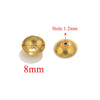 Stainless Steel Round Bead Cap Gasket Beads With Totem Pattern Electroplated For Jewelry Making