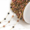 Stainless Steel Round Bead Chain Bracelet Necklace Electroplated Diy Jewelry Accessories