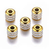 Stainless Steel Round Bead Electroplated Diamond Beads Bracelet And Necklace Jewelry Accessories