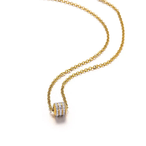 Stainless Steel Round Bead Electroplated Diamond Beads Bracelet And Necklace Jewelry Accessories