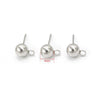 Stainless Steel Round Bead Handmade Ear Studs And Earrings Jewelry Accessories With Glossy Finish And Polish Processing