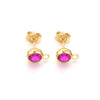 Stainless Steel Round Bead Ring Earring Accessories With Electroplating Process