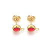 Stainless Steel Round Bead Ring Earring Accessories With Electroplating Process