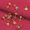 Stainless Steel Round Bead Ring Earring Accessories With Electroplating Process