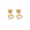 Stainless Steel Round Bead Ring Earring Accessories With Electroplating Process