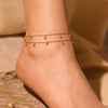 Stainless Steel Round Bead Zircon Geometric Women's Foot Chain Accessories