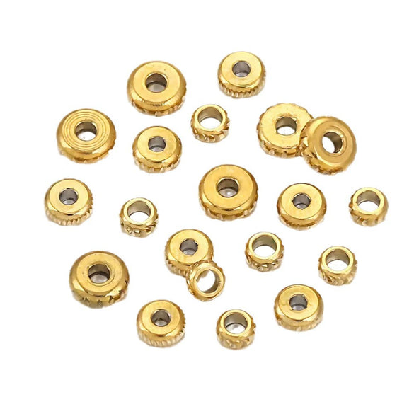 Stainless Steel Round Beads For Diy Bracelet And Necklace Vacuum Plating Electroplating