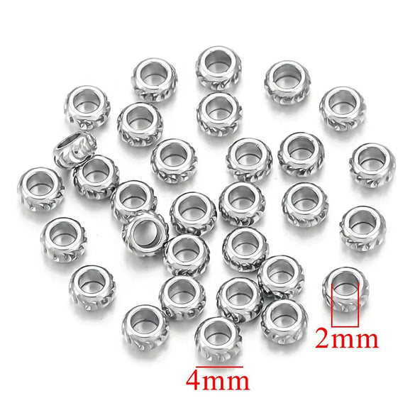 Stainless Steel Round Beads For Diy Bracelet And Necklace Vacuum Plating Electroplating