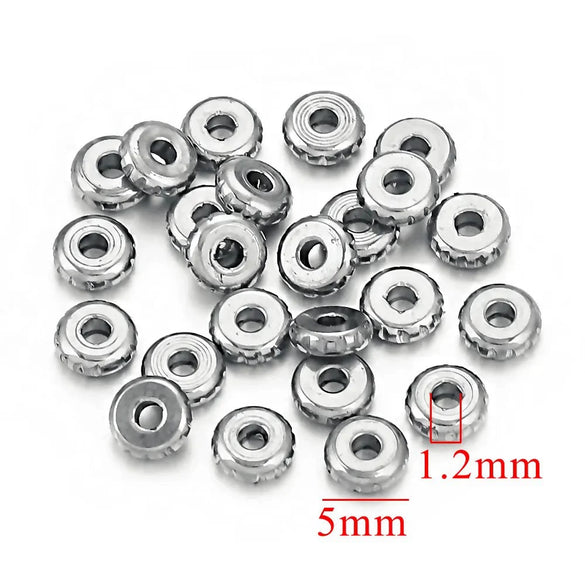 Stainless Steel Round Beads For Diy Bracelet And Necklace Vacuum Plating Electroplating