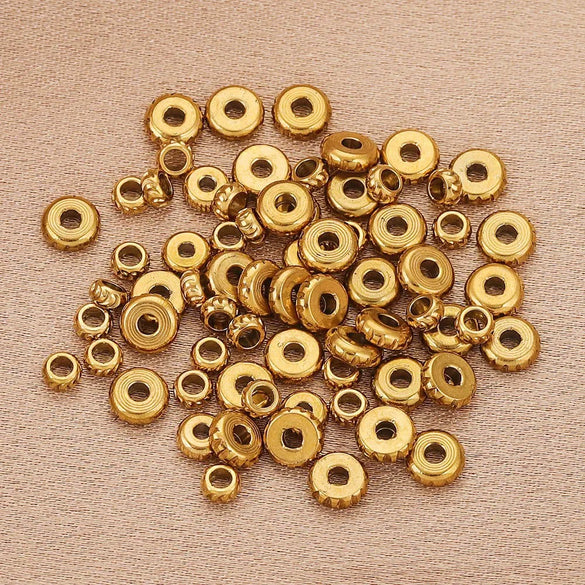 Stainless Steel Round Beads For Diy Bracelet And Necklace Vacuum Plating Electroplating