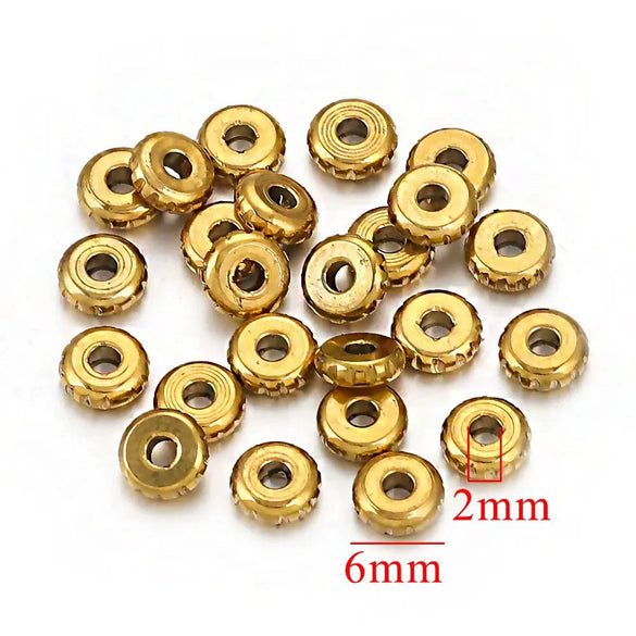 Stainless Steel Round Beads For Diy Bracelet And Necklace Vacuum Plating Electroplating