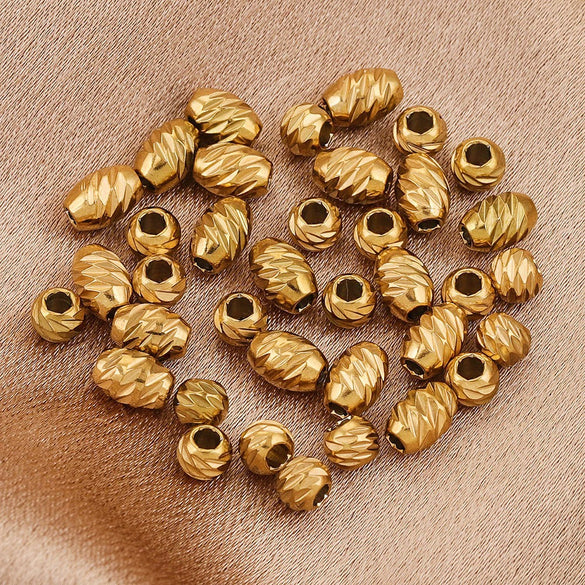 Stainless Steel Round Beads For Diy Bracelet And Necklace Vacuum Plating Electroplating