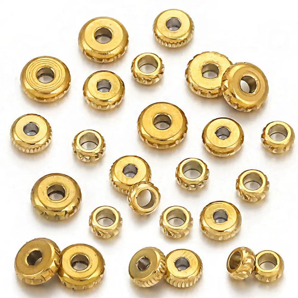 Stainless Steel Round Beads For Diy Bracelet And Necklace Vacuum Plating Electroplating