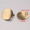 Stainless Steel Round Beads With Ring Ear Studs Handmade Vacuum Gold Plated Earrings