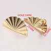 Stainless Steel Round Beads With Ring Ear Studs Handmade Vacuum Gold Plated Earrings