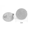 Stainless Steel Round Beads With Ring Ear Studs Handmade Vacuum Gold Plated Earrings
